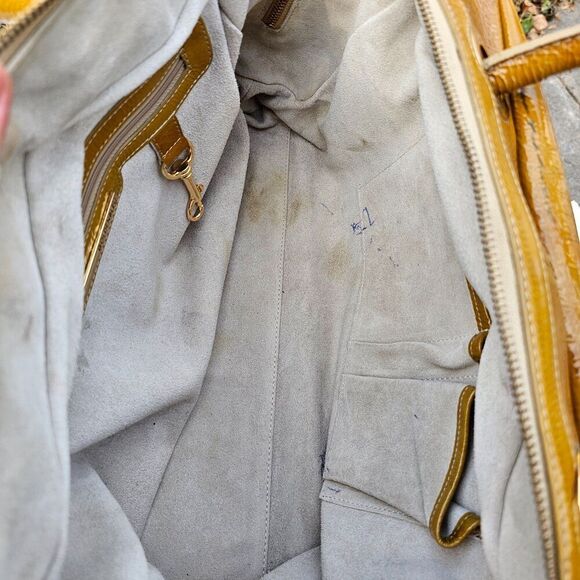 GOLDENBLEU Patent Leather Shoulder Bag Handbag Satchel, Pre-owned - Picture 6 of 10